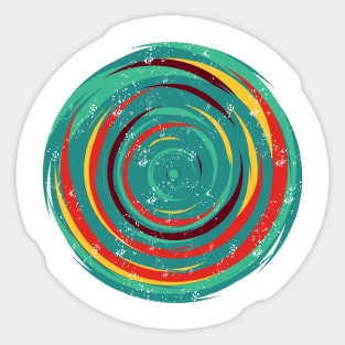 colorful abstract circle geometric illustration Sticker